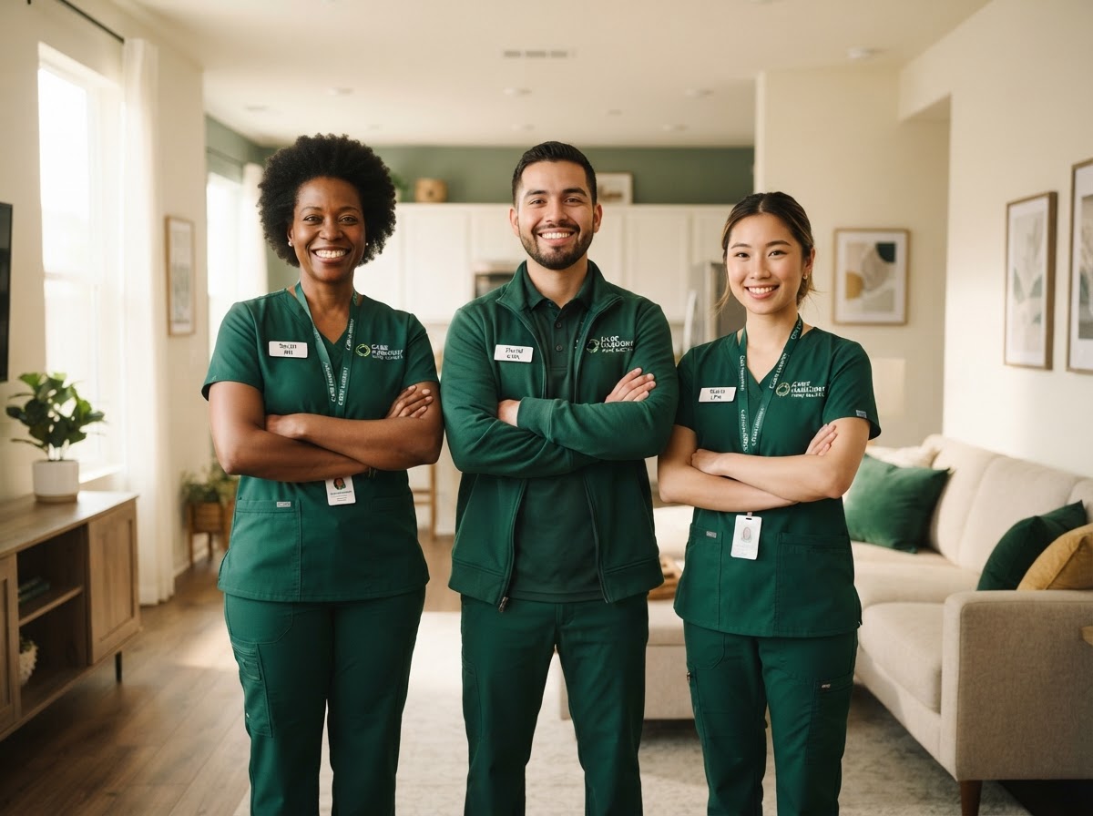 Professional home healthcare team